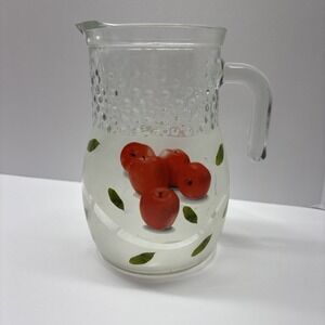 Painted Pitcher with apple Design